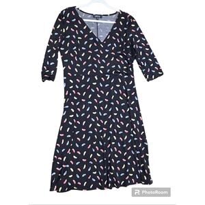 LBISSE Black With Feathers  Dress Size XL
